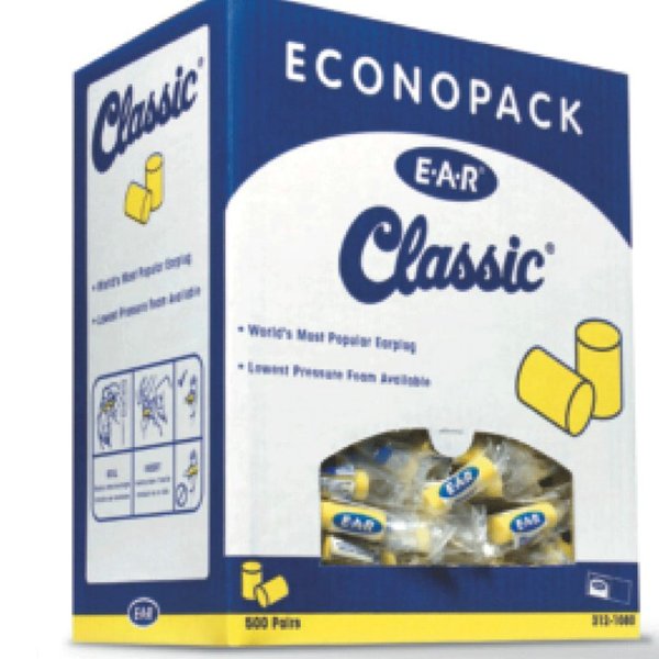 EARPLUGS CLASSIC ECONOPKCORDED, 500/BX - Corded Earplugs